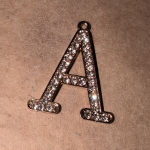 ❤️‍🔥10/$10❤️‍🔥 Sparkly Rhinestone Initial A Pendant Charm